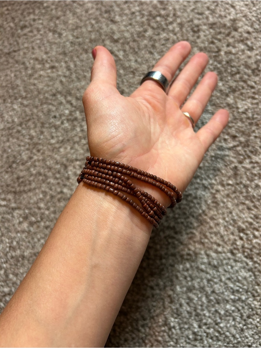 Handmade Brown Beaded Circle natural shell Bracelet - Picture 3 of 3